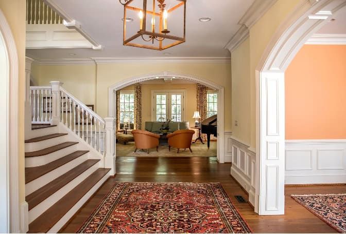 house interior with painted trim